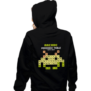 Daily_Deal_Shirts Zippered Hoodies, Unisex / Small / Black Arcade Periodic Table