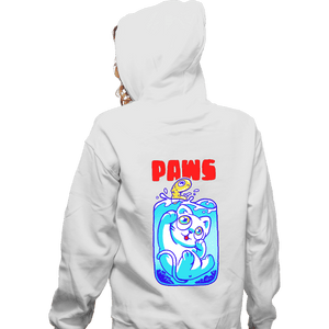 Shirts Zippered Hoodies, Unisex / Small / White Paws