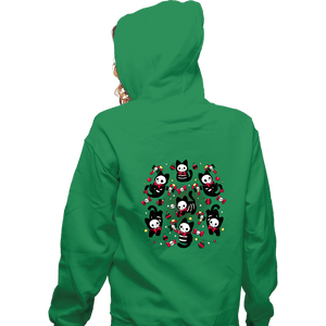 Daily_Deal_Shirts Zippered Hoodies, Unisex / Small / Irish Green Creepy Xmas Kittens