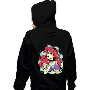 Daily_Deal_Shirts Zippered Hoodies, Unisex / Small / Black Down Where It's Wetter