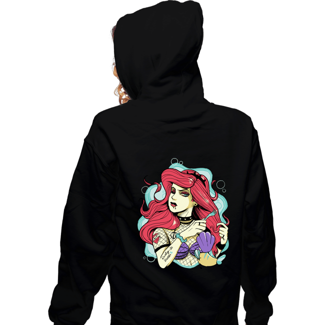 Daily_Deal_Shirts Zippered Hoodies, Unisex / Small / Black Down Where It's Wetter