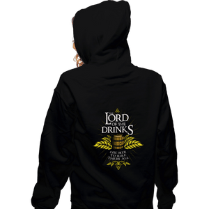 Shirts Zippered Hoodies, Unisex / Small / Black The Lord Of The Drinks