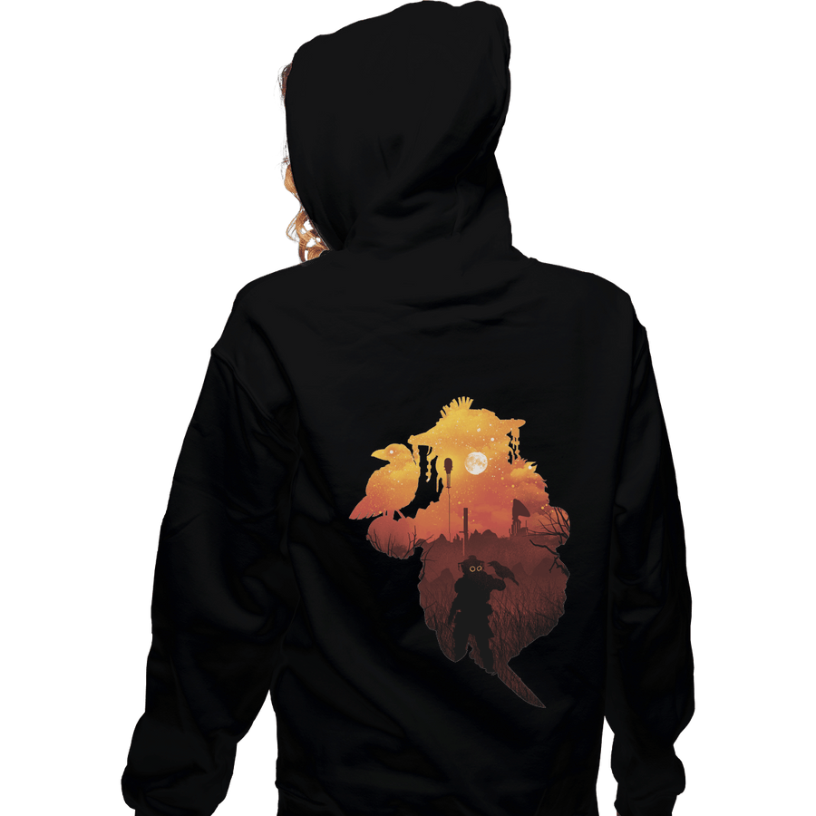 Shirts Zippered Hoodies, Unisex / Small / Black Bloodhound Sunset