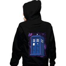 Load image into Gallery viewer, Daily_Deal_Shirts Zippered Hoodies, Unisex / Small / Black Pixel Tardis
