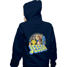 Load image into Gallery viewer, Shirts Zippered Hoodies, Unisex / Small / Navy Distracted Jeeean
