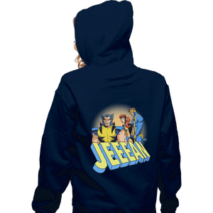 Shirts Zippered Hoodies, Unisex / Small / Navy Distracted Jeeean