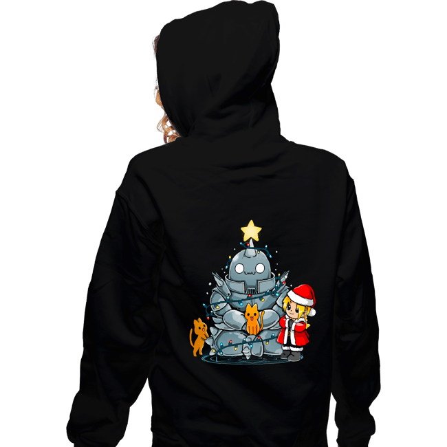 Daily_Deal_Shirts Zippered Hoodies, Unisex / Small / Black Fullmetal Christmas