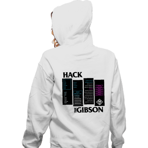 Secret_Shirts Zippered Hoodies, Unisex / Small / White Hackers The Gibson