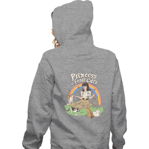 Shirts Pullover Hoodies, Unisex / Small / Sports Grey Princess Of Feral Cats