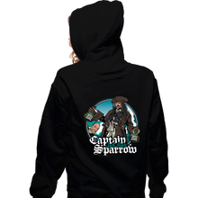 Load image into Gallery viewer, Secret_Shirts Zippered Hoodies, Unisex / Small / Black Capt. Jack Black Sparrow
