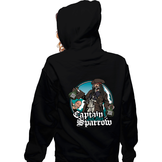 Secret_Shirts Zippered Hoodies, Unisex / Small / Black Capt. Jack Black Sparrow