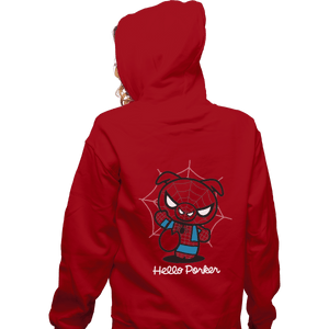 Shirts Zippered Hoodies, Unisex / Small / Red Hello Porker