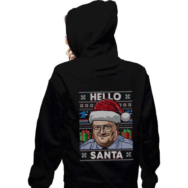 Shirts Zippered Hoodies, Unisex / Small / Black Hello Santa
