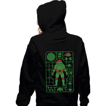 Load image into Gallery viewer, Daily_Deal_Shirts Zippered Hoodies, Unisex / Small / Black Raphael Model Sprue
