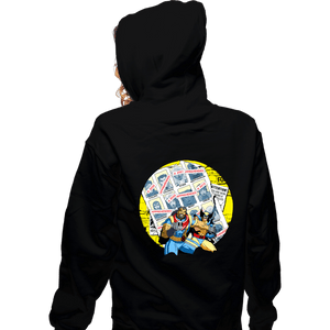 Daily_Deal_Shirts Zippered Hoodies, Unisex / Small / Black Future Past Animated