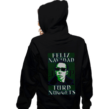 Load image into Gallery viewer, Daily_Deal_Shirts Zippered Hoodies, Unisex / Small / Black Feliz Navidad Turd Nuggets
