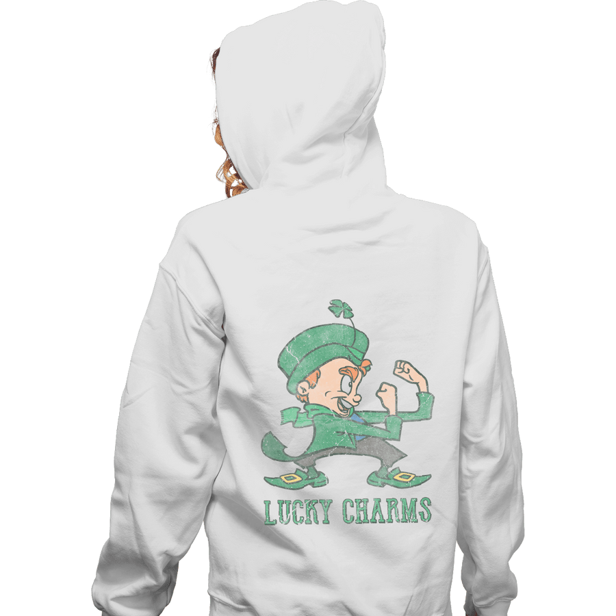 Shirts Zippered Hoodies, Unisex / Small / White Lucky Charms