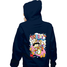 Load image into Gallery viewer, Secret_Shirts Zippered Hoodies, Unisex / Small / Navy Bobby&#39;s World
