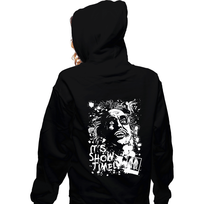 Daily_Deal_Shirts Zippered Hoodies, Unisex / Small / Black Beetlejuice Splatter