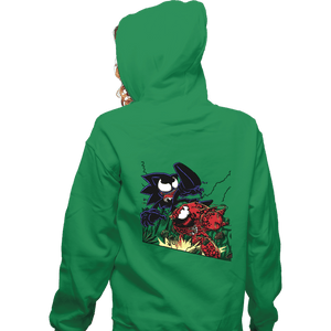 Secret_Shirts Zippered Hoodies, Unisex / Small / Irish Green Knuckles Vs Sonic