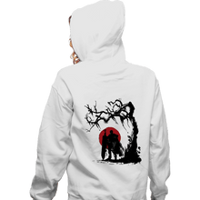 Load image into Gallery viewer, Shirts Zippered Hoodies, Unisex / Small / White Black Swordsman Under The Sun
