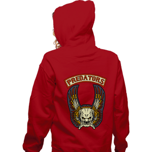 Daily_Deal_Shirts Zippered Hoodies, Unisex / Small / Red Predators