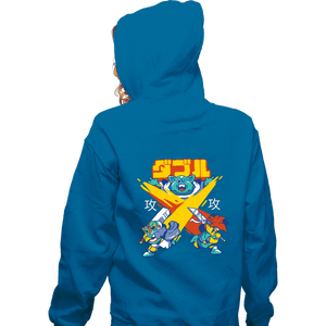 Shirts Zippered Hoodies, Unisex / Small / Royal Blue X-Slash