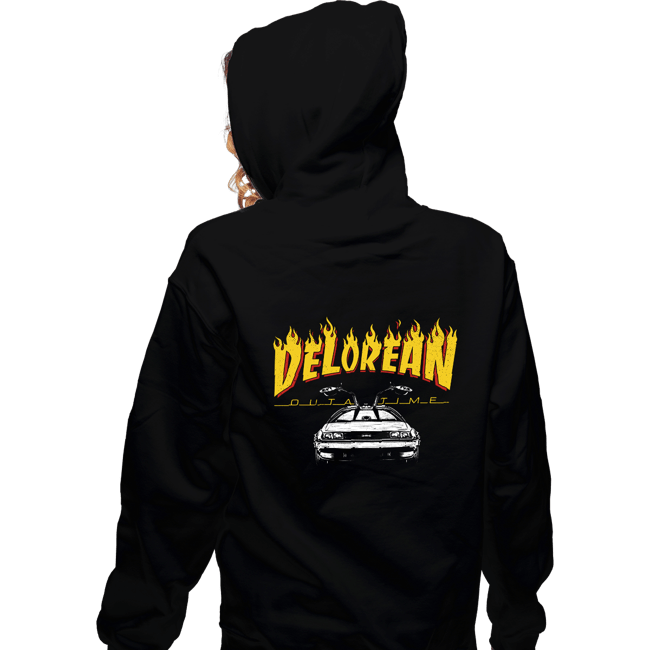 Secret_Shirts Zippered Hoodies, Unisex / Small / Black Delorean Outatime