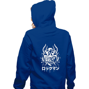 Shirts Zippered Hoodies, Unisex / Small / Royal Blue Blue Bomber Oni