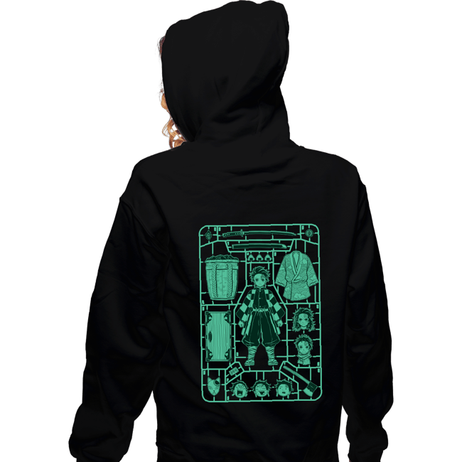 Daily_Deal_Shirts Zippered Hoodies, Unisex / Small / Black Tanjiro Model Sprue
