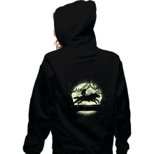 Load image into Gallery viewer, Shirts Zippered Hoodies, Unisex / Small / Black Moonlight Wolf Princess
