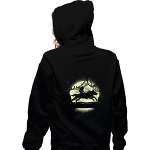 Shirts Zippered Hoodies, Unisex / Small / Black Moonlight Wolf Princess