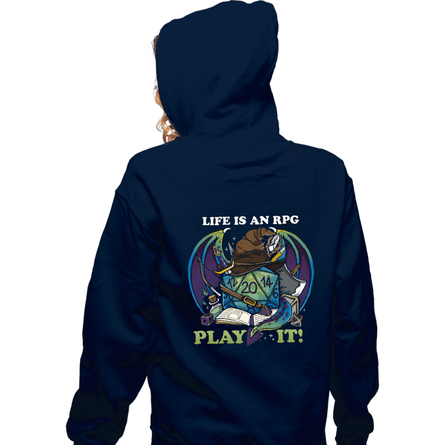 Shirts Zippered Hoodies, Unisex / Small / Navy RPG Life
