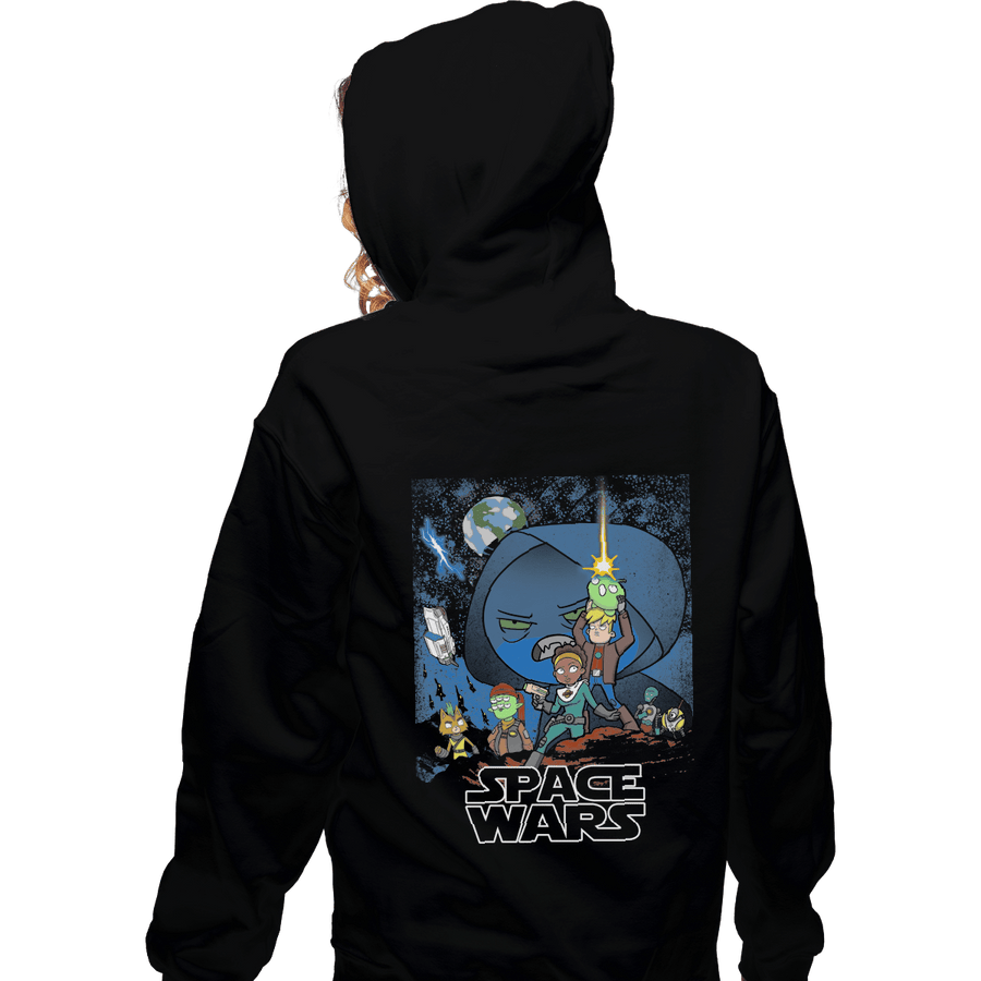 Shirts Zippered Hoodies, Unisex / Small / Black Space Wars