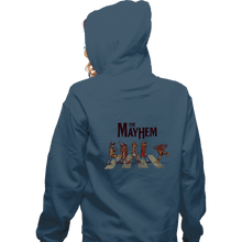 Load image into Gallery viewer, Daily_Deal_Shirts Zippered Hoodies, Unisex / Small / Indigo Blue The Mayhem

