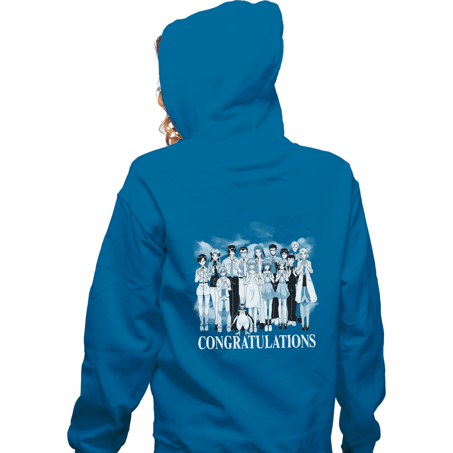 Shirts Zippered Hoodies, Unisex / Small / Royal Blue Congratulations