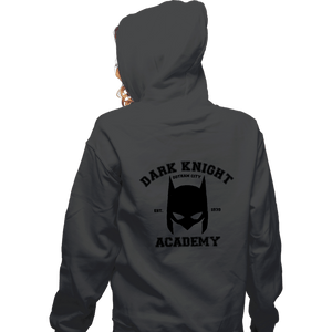 Shirts Zippered Hoodies, Unisex / Small / Dark Heather Dark Knight Academy