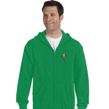 Load image into Gallery viewer, Daily_Deal_Shirts Zippered Hoodies, Unisex / Small / Irish Green Click The Link
