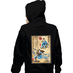 Daily_Deal_Shirts Zippered Hoodies, Unisex / Small / Black Water Tribe Master Woodblock