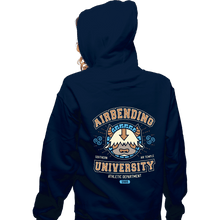 Load image into Gallery viewer, Secret_Shirts Zippered Hoodies, Unisex / Small / Navy Airbending University
