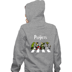 Daily_Deal_Shirts Zippered Hoodies, Unisex / Small / Sports Grey The Puppets