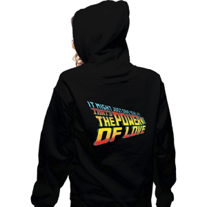 Daily_Deal_Shirts Zippered Hoodies, Unisex / Small / Black Power Of Love