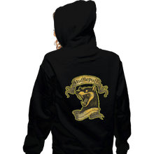 Load image into Gallery viewer, Shirts Zippered Hoodies, Unisex / Small / Black Hufflepuff
