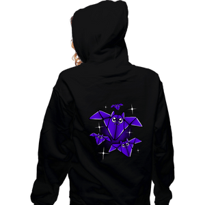 Shirts Zippered Hoodies, Unisex / Small / Black Origami Bats