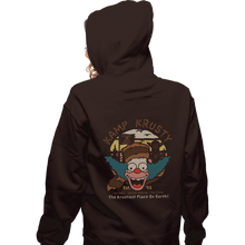 Load image into Gallery viewer, Secret_Shirts Zippered Hoodies, Unisex / Small / Dark Chocolate Krusty Brand Tee
