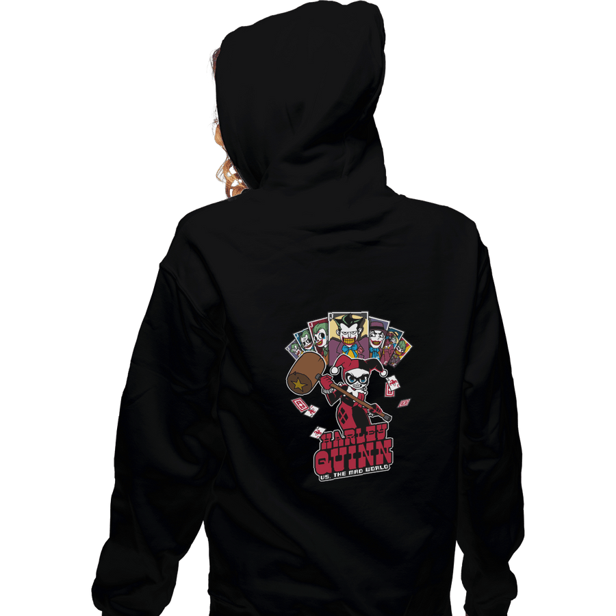 Shirts Pullover Hoodies, Unisex / Small / Black Harley VS The Mad World