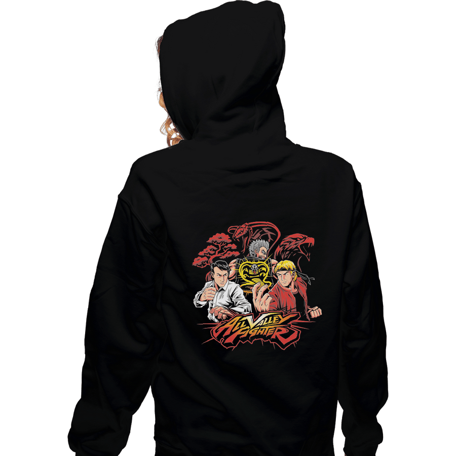 Shirts Zippered Hoodies, Unisex / Small / Black All Valley Fighter
