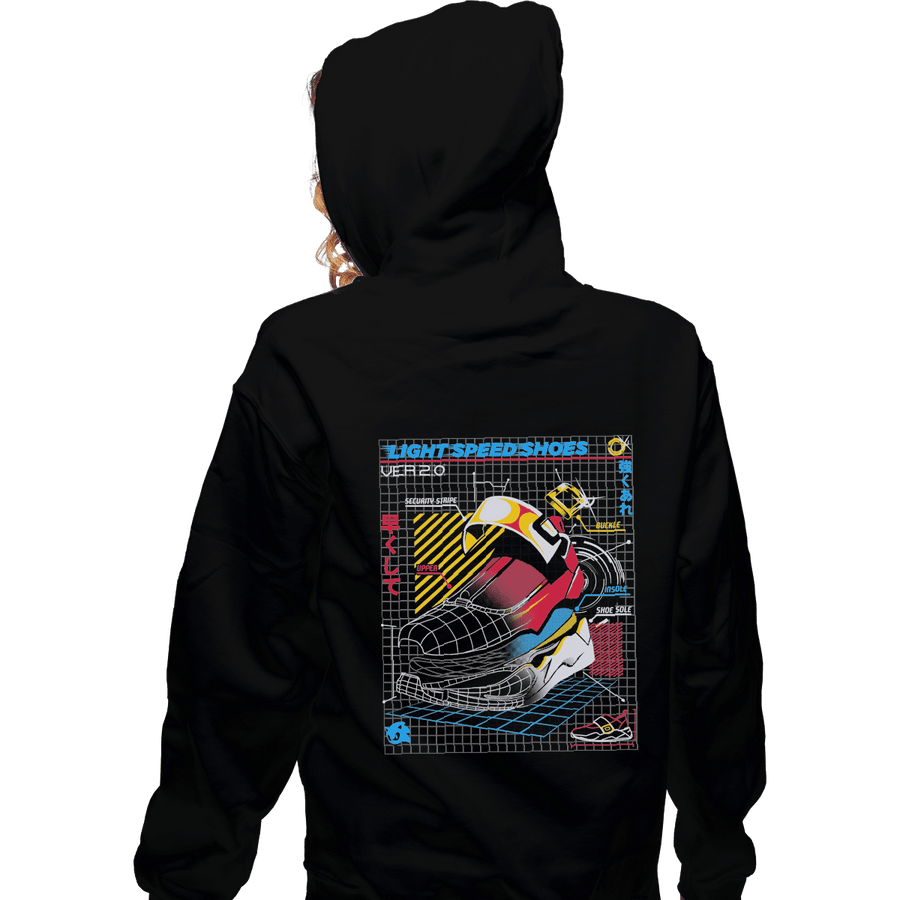 Shirts Zippered Hoodies, Unisex / Small / Black Light Speed Shoes