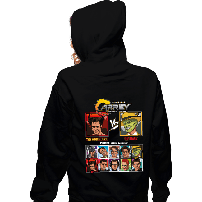 Daily_Deal_Shirts Zippered Hoodies, Unisex / Small / Black Jim Carrey Fight Night