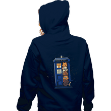 Load image into Gallery viewer, Daily_Deal_Shirts Zippered Hoodies, Unisex / Small / Navy Tardis Cats
